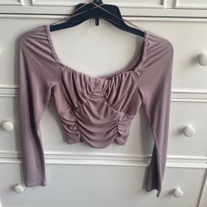 Long sleeve crop